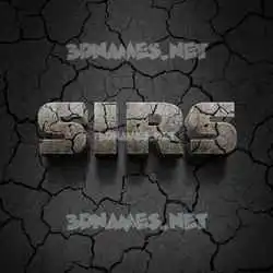 sirs in Cracked Stone style - 3D name wallpaper