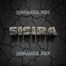 sisira in Cracked Stone style - 3D name wallpaper