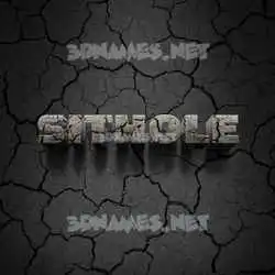 sithole in Cracked Stone style - 3D name wallpaper
