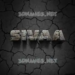 sivaa in Cracked Stone style - 3D name wallpaper