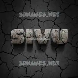 sivu in Cracked Stone style - 3D name wallpaper