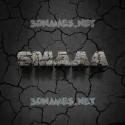 smaaa in Cracked Stone style - 3D name wallpaper