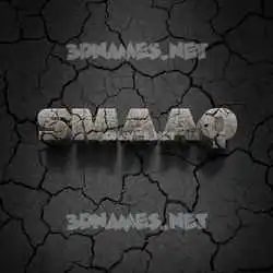 smaaq in Cracked Stone style - 3D name wallpaper