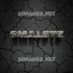 smaletz in Cracked Stone style - 3D name wallpaper