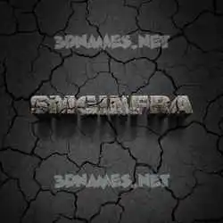 smginfra in Cracked Stone style - 3D name wallpaper