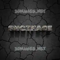 snotface in Cracked Stone style - 3D name wallpaper