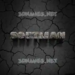 softman in Cracked Stone style - 3D name wallpaper