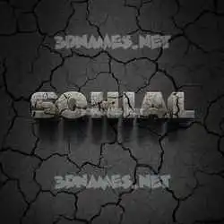 sohial in Cracked Stone style - 3D name wallpaper