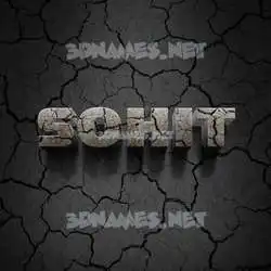 sohit in Cracked Stone style - 3D name wallpaper