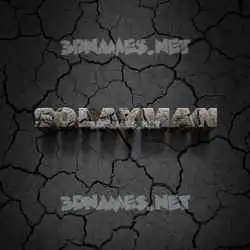 solayman in Cracked Stone style - 3D name wallpaper
