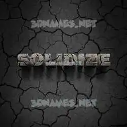 solidize in Cracked Stone style - 3D name wallpaper