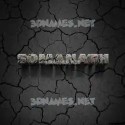 somanath in Cracked Stone style - 3D name wallpaper