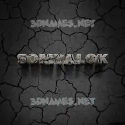 somyalok in Cracked Stone style - 3D name wallpaper