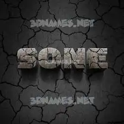 sone in Cracked Stone style - 3D name wallpaper