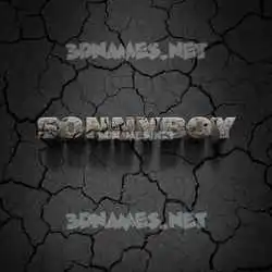 sonnyboy in Cracked Stone style - 3D name wallpaper