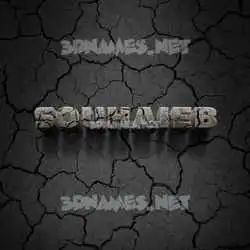 souhaieb in Cracked Stone style - 3D name wallpaper