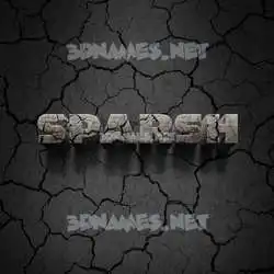sparsh in Cracked Stone style - 3D name wallpaper