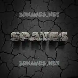 spates in Cracked Stone style - 3D name wallpaper