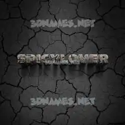 spicylover in Cracked Stone style - 3D name wallpaper