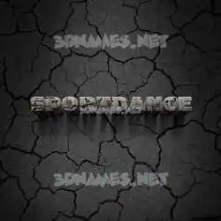 sportdance in Cracked Stone style - 3D name wallpaper
