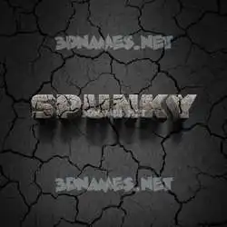 spunky in Cracked Stone style - 3D name wallpaper