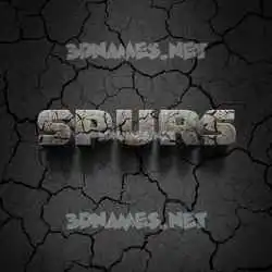spurs in Cracked Stone style - 3D name wallpaper