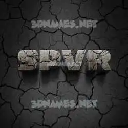 spvr in Cracked Stone style - 3D name wallpaper