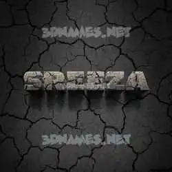 sreeza in Cracked Stone style - 3D name wallpaper