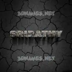 sripathy in Cracked Stone style - 3D name wallpaper