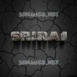 sriraj in Cracked Stone style - 3D name wallpaper
