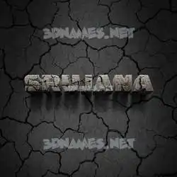srujana in Cracked Stone style - 3D name wallpaper