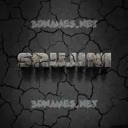 srujini in Cracked Stone style - 3D name wallpaper