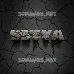 sstya in Cracked Stone style - 3D name wallpaper