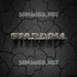stardoll in Cracked Stone style - 3D name wallpaper