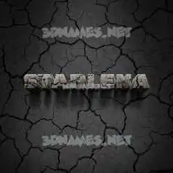starlena in Cracked Stone style - 3D name wallpaper