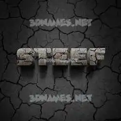 steef in Cracked Stone style - 3D name wallpaper