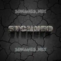 stonned in Cracked Stone style - 3D name wallpaper