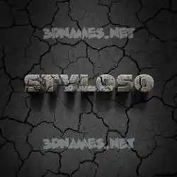 styloso in Cracked Stone style - 3D name wallpaper