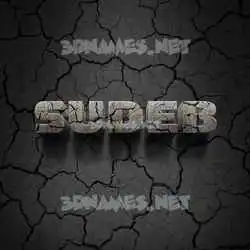 sudeb in Cracked Stone style - 3D name wallpaper