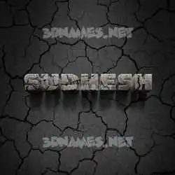 sudhesh in Cracked Stone style - 3D name wallpaper