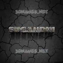 sugandhi in Cracked Stone style - 3D name wallpaper
