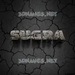 sugra in Cracked Stone style - 3D name wallpaper