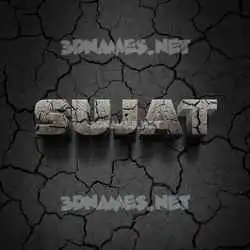 sujat in Cracked Stone style - 3D name wallpaper