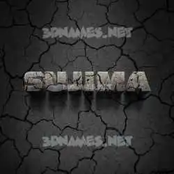 sujima in Cracked Stone style - 3D name wallpaper
