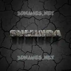suminda in Cracked Stone style - 3D name wallpaper