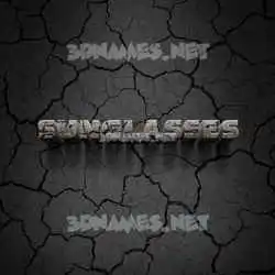 sunglasses in Cracked Stone style - 3D name wallpaper