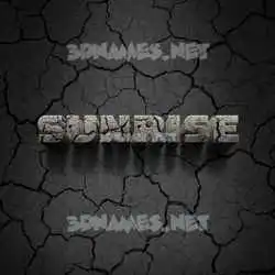 sunrise in Cracked Stone style - 3D name wallpaper