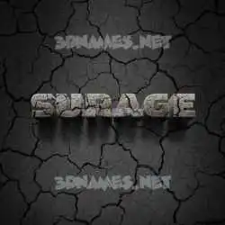 surage in Cracked Stone style - 3D name wallpaper