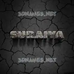 suraiya in Cracked Stone style - 3D name wallpaper