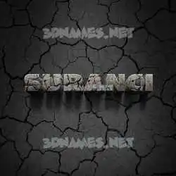suranci in Cracked Stone style - 3D name wallpaper